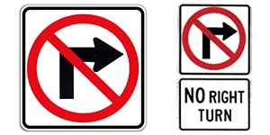 禁止向右转 - No Right Turn