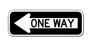 “单向”标志应用于指示仅允许车辆沿街道或道路的一个方向行进。单行道标志